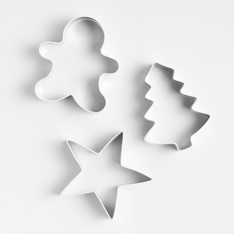 5" Stainless Steel Holiday Cookie Cutters, Set of 3 + Reviews | Crate & Barrel | Crate & Barrel