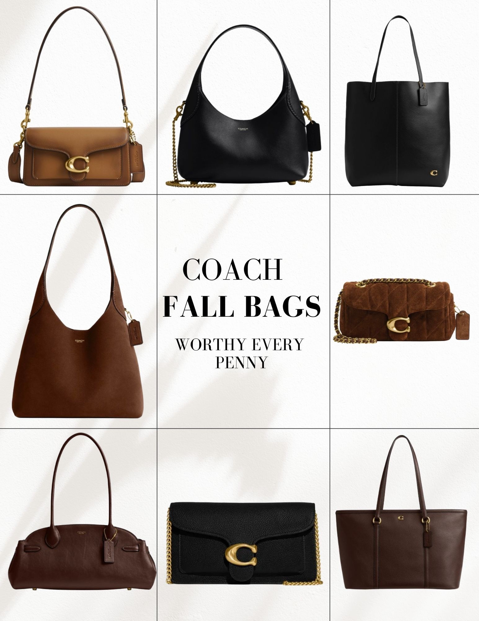 Coach’s Fall 2025 bags are the perfect mix of timeless style and modern detail. 🍂 From rich textures to versatile shapes, they elevate every outfit while staying practical for everyday wear. A true investment piece you’ll carry for seasons to come!

#LTKStyleTip #LTKItBag