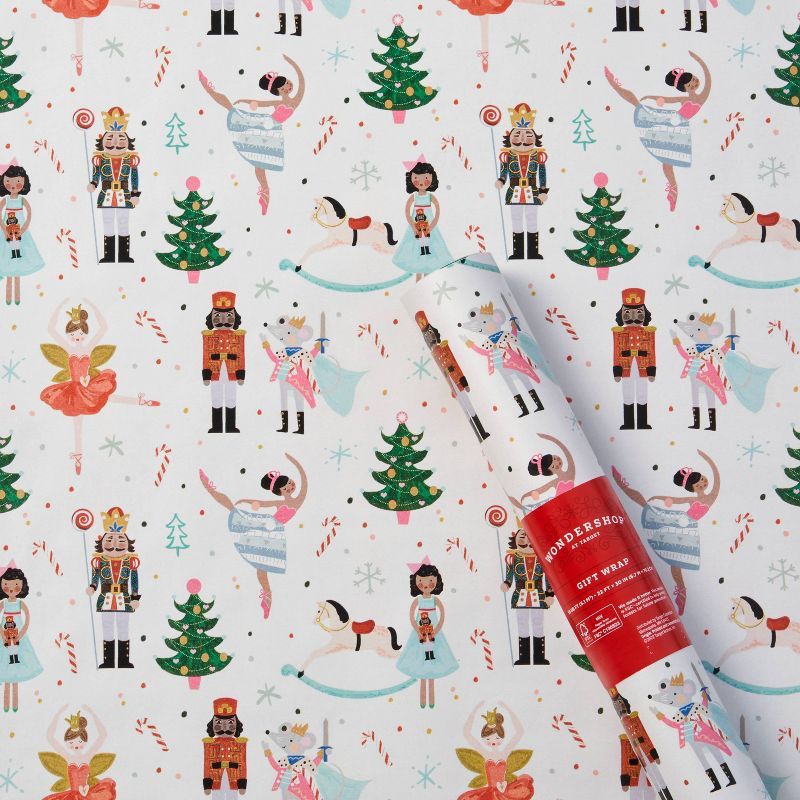 55 sq ft Nutcrackers & Ballerinas Gift Wrap - Wondershop™ | Target