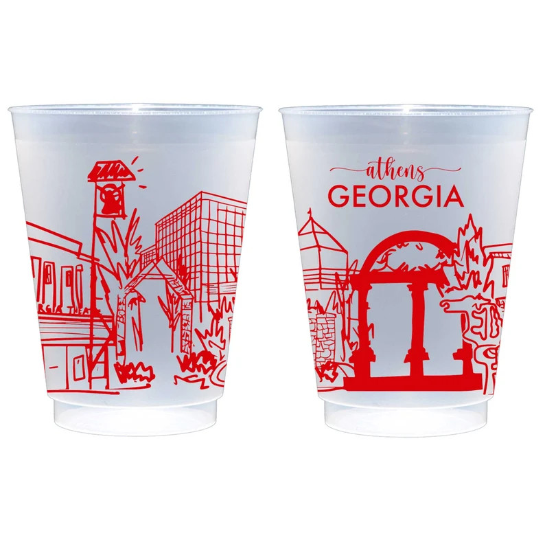 Athens, Georgia Skyline Frosted Roadie Cup 8 Pack | Etsy (Global)