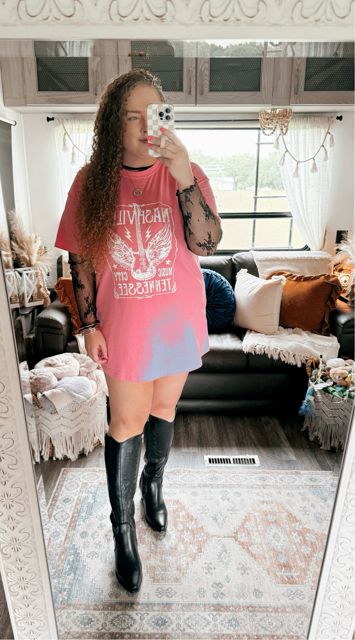 Concert outfit inspo ⚡️🪩🤍concert outfit | concert look | disco cowgirl | Nashville outfit | Nashville bachelorette look | Morgan wallen concert outfit | Taylor swift concert outfit | country concert outfit | western concert outfit | concert season | cowgirl boots | amazon cowboy boots | amazon boots | amazon finds | amazon fashion | amazon outfit | amazon look | amazon concert outfit | amazon concert finds | western concert outfit | western fashion | amazon western fashion | amazon western outfit | pink shirt | pink graphic tee  | amazon lace top  | black lace long sleeve top | black lace top | amazon black top | black cowgirl boots  | amazon black cowgirl boots  

#LTKStyleTip #LTKMidsize #LTKFindsUnder50