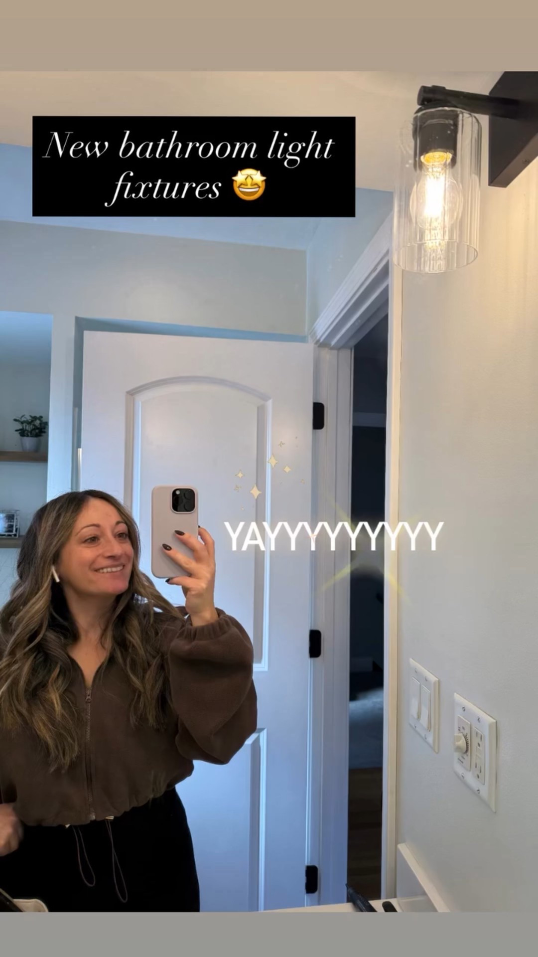 New bathroom light fixtures 🤩  YAYYYYYYYYY