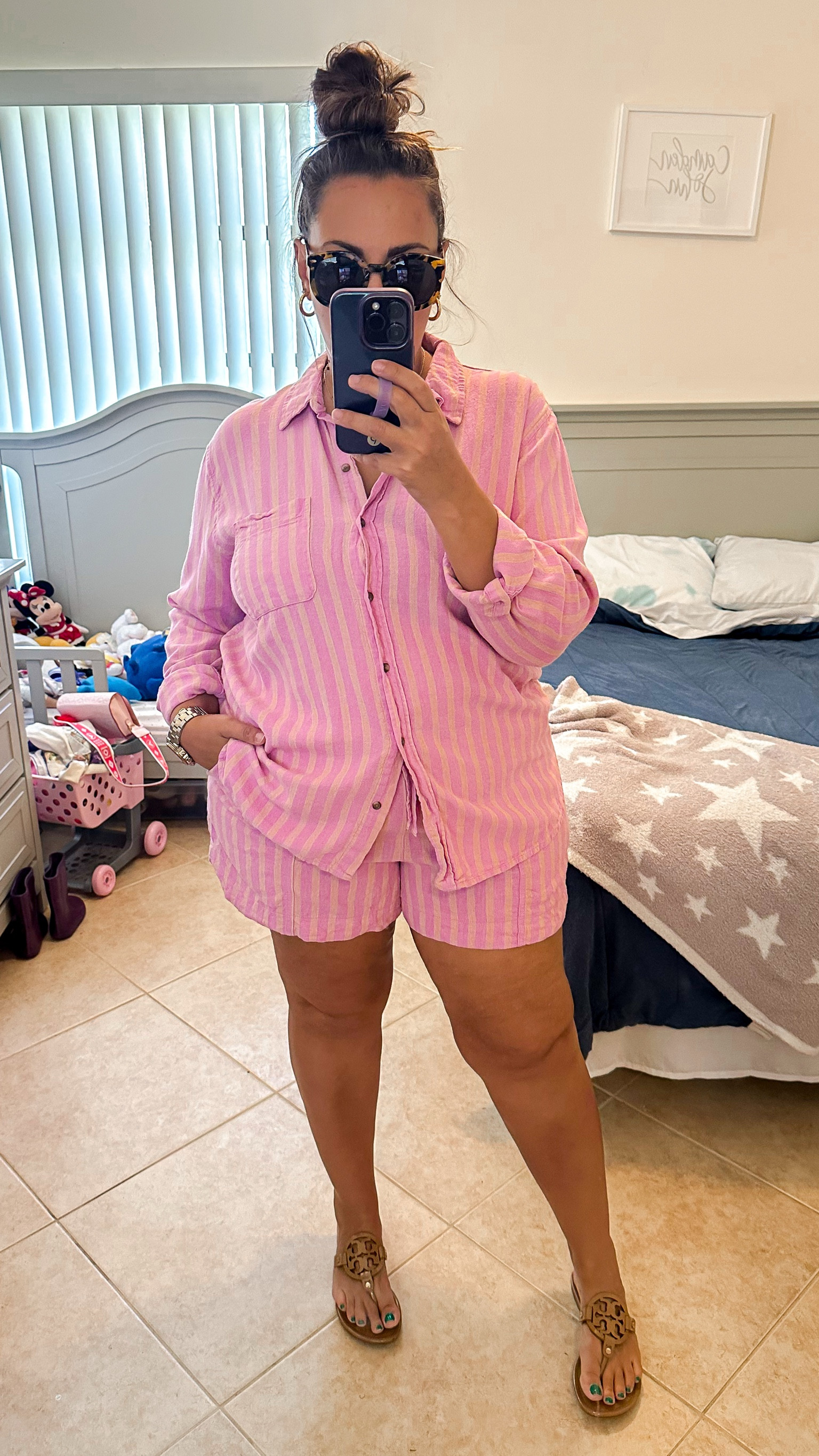 • linen set - Target (old; similar options linked)
• sandals - Tory Burch
• sunglasses - Karen Walker (dupes linked) 
• earrings - Amazon
• necklace - Electric Picks 

#LTKSaleAlert #LTKFindsUnder50 #LTKOver40