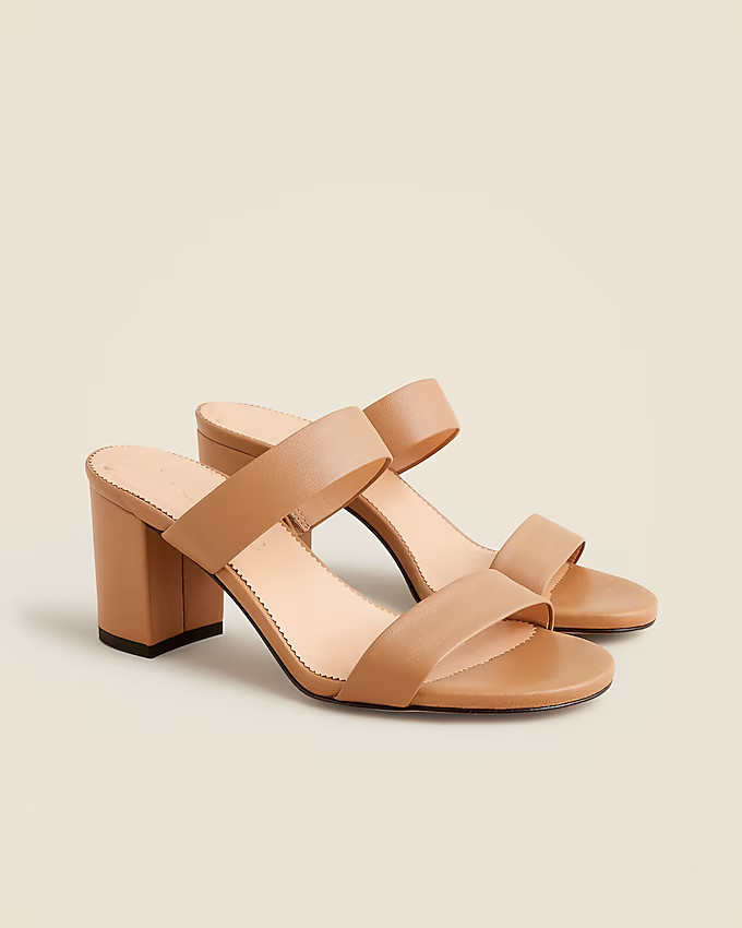 Lucie double-strap block-heel sandals | J. Crew US