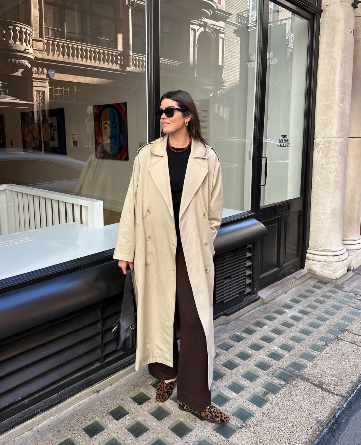 Styling a Rue Sophie trench coat for spring with tailoring and tones of beige and chocolate brown, neutral minimalistic city fashion perfect for workwear capsule wardrobes 

#LTKspring #LTKstyletip #LTKworkwear