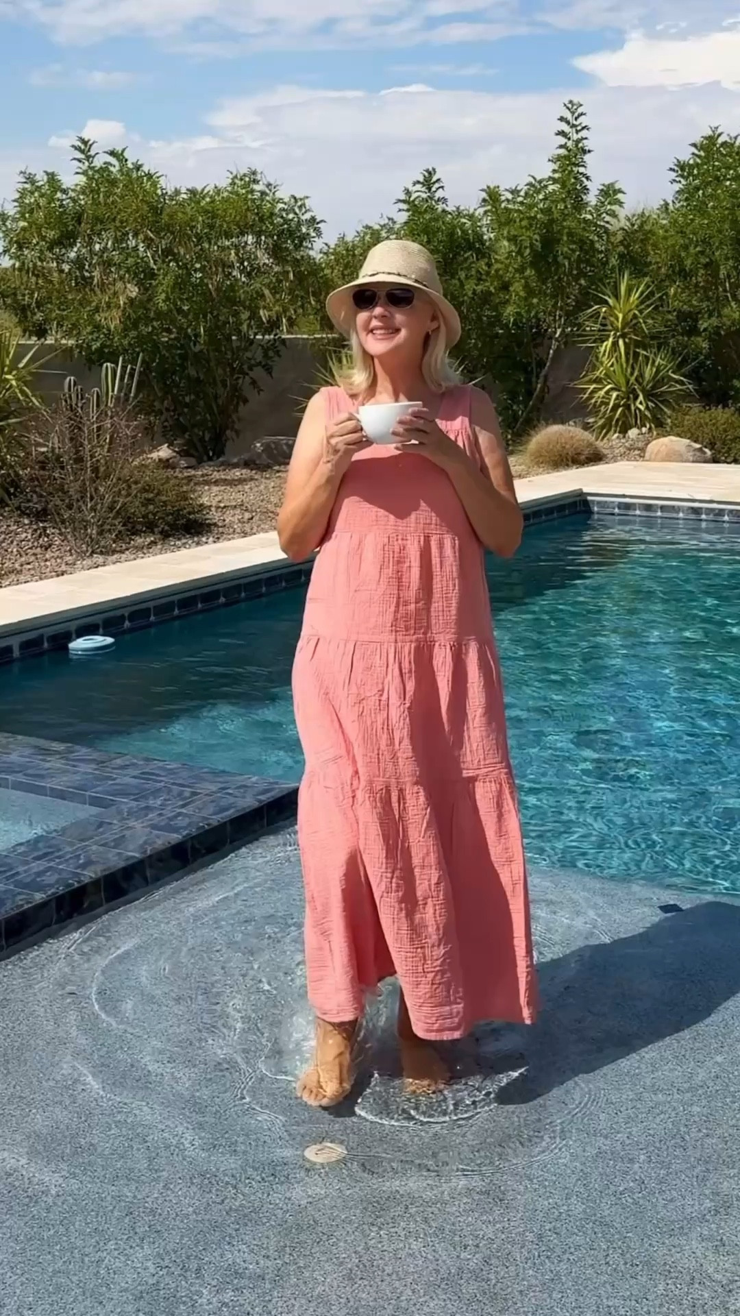 Lightweight organic cotton gauze dress in this pretty "coral blush" color. Perfect for travel, and splashing in the water! 
50% off right now 

#LTKSaleAlert