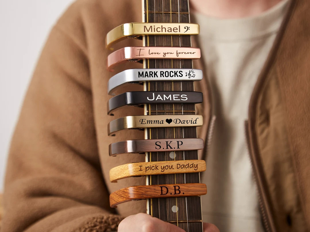 Metal Guitar Capo/ Personalized Guitar Capo/ Valentines - Etsy | Etsy (US)