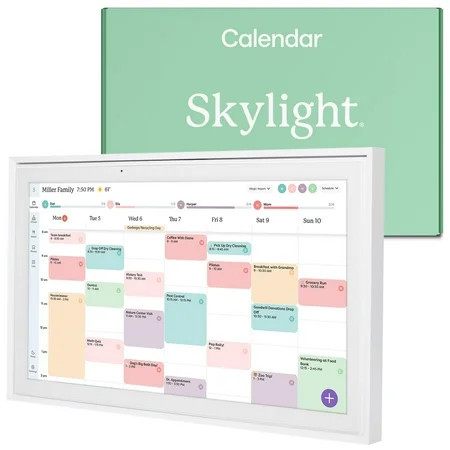 Skylight 15 inch All-in-One Touchscreen Family Calendar and Chore Chart Wall Calendar, White | Walmart (US)