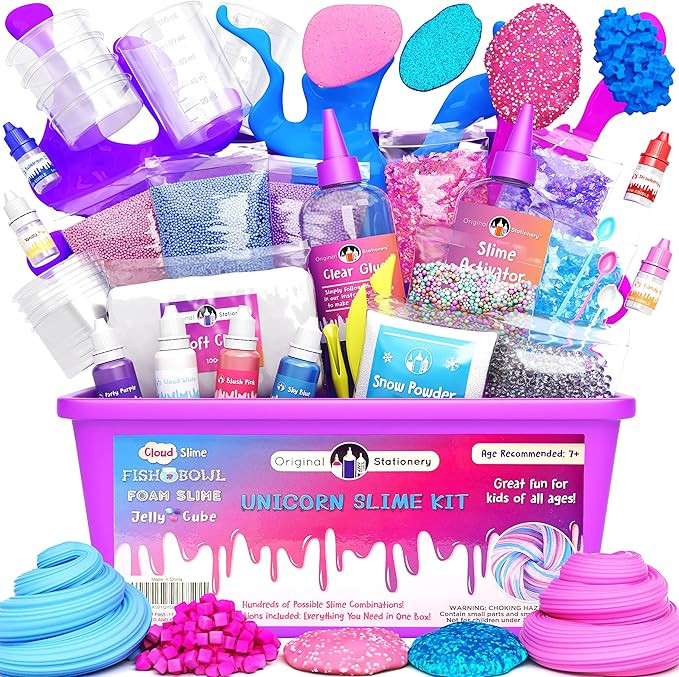 Original Stationery Unicorn Slime Kit Supplies Stuff for Girls Making Slime [Everything in One Bo... | Amazon (US)