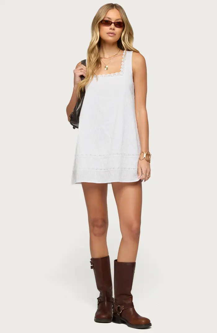 Doroh Lace Trim Minidress | Nordstrom