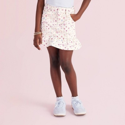 Girls' Olivia Sunrise Patchwork Ruffle Hem Denim Skirt - LoveShackFancy x Target Cream 12 | Target