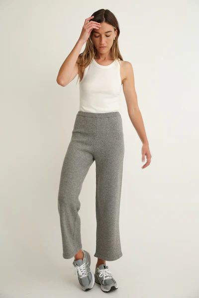 Wool Wide Leg Knit Pants | Almina Concept