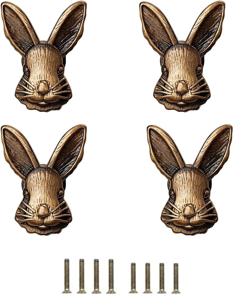 4 Pcs Rabbit Drawer Knobs  | Amazon (US)