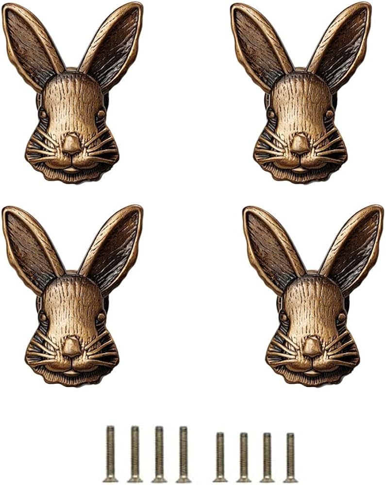 4 Pcs Rabbit Drawer Knobs  | Amazon (US)