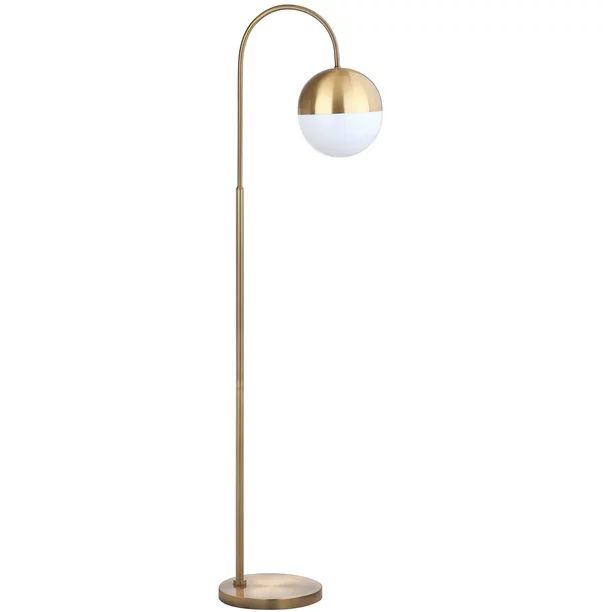 Safavieh Jonas 55.5 in. H Modern Glam Curved Floor Lamp, Brass Gold | Walmart (US)
