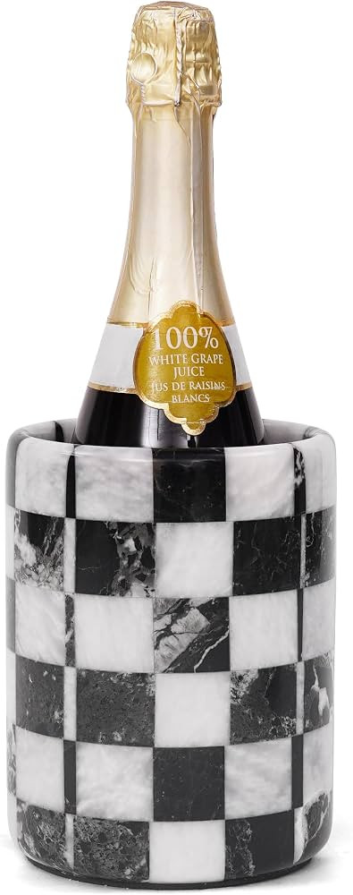 Marble Wine Chiller 6.5" Black and White Beverage Cooler for Christmas Home Bar, Kitchen Decor, I... | Amazon (US)