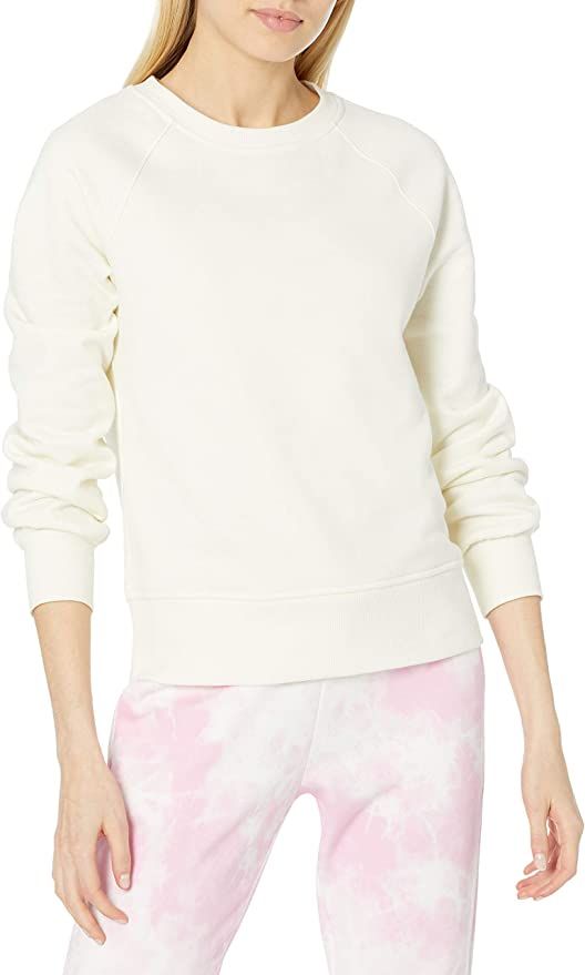 Amazon Essentials Women's Classic Fit Gathered Long Sleeve Crewneck Sweatshirt | Amazon (US)
