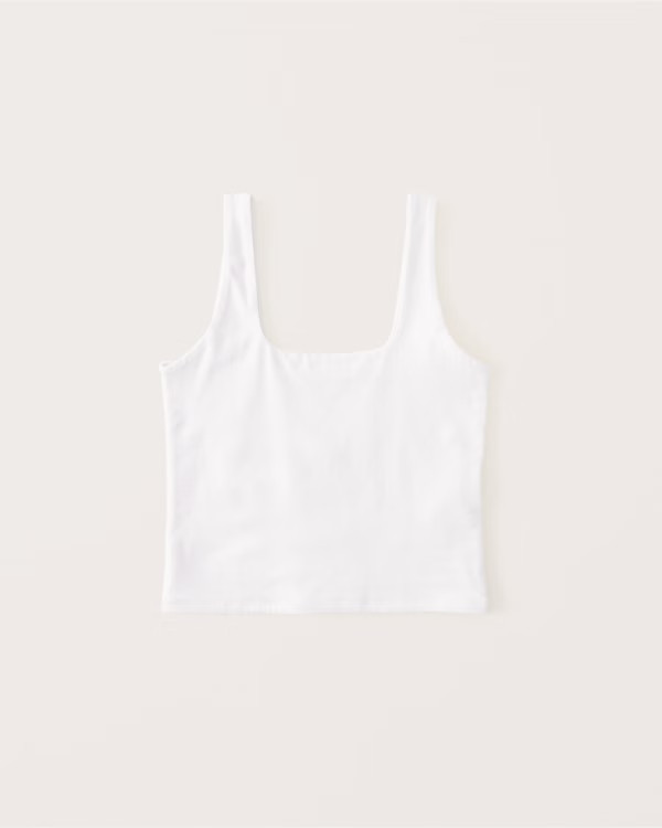 Women's 90s Cotton Seamless Fabric Sqaureneck Tank | Women's Tops | Abercrombie.com | Abercrombie & Fitch (US)