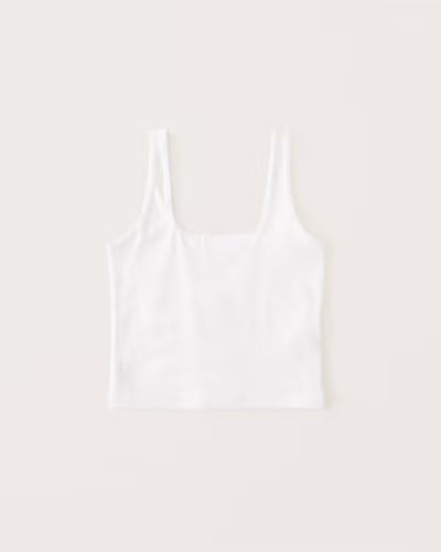 Women's 90s Cotton Seamless Fabric Squareneck Tank | Women's Tops | Abercrombie.com | Abercrombie & Fitch (US)