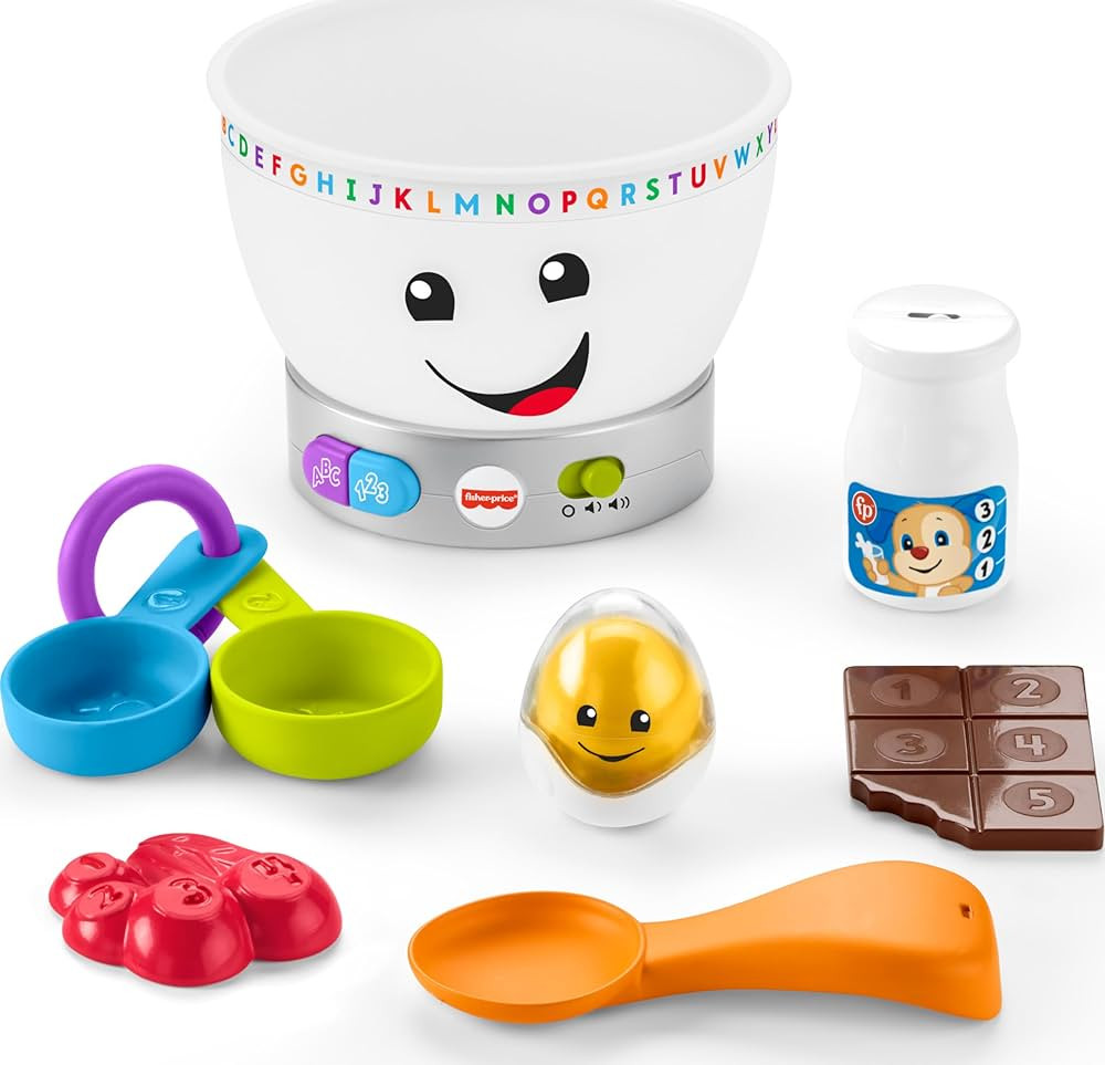 Fisher-Price Laugh & Learn Magic Color Mixing Bowl Baby Learning Toy with Pretend Food, Music & L... | Amazon (US)