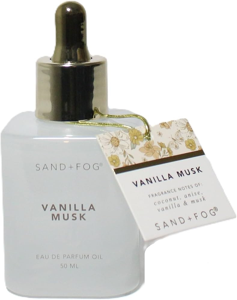 Sand + Fog Vanilla Musk Perfume Eau De Parfum Oil Dropper 1.7 fl oz | Amazon (US)