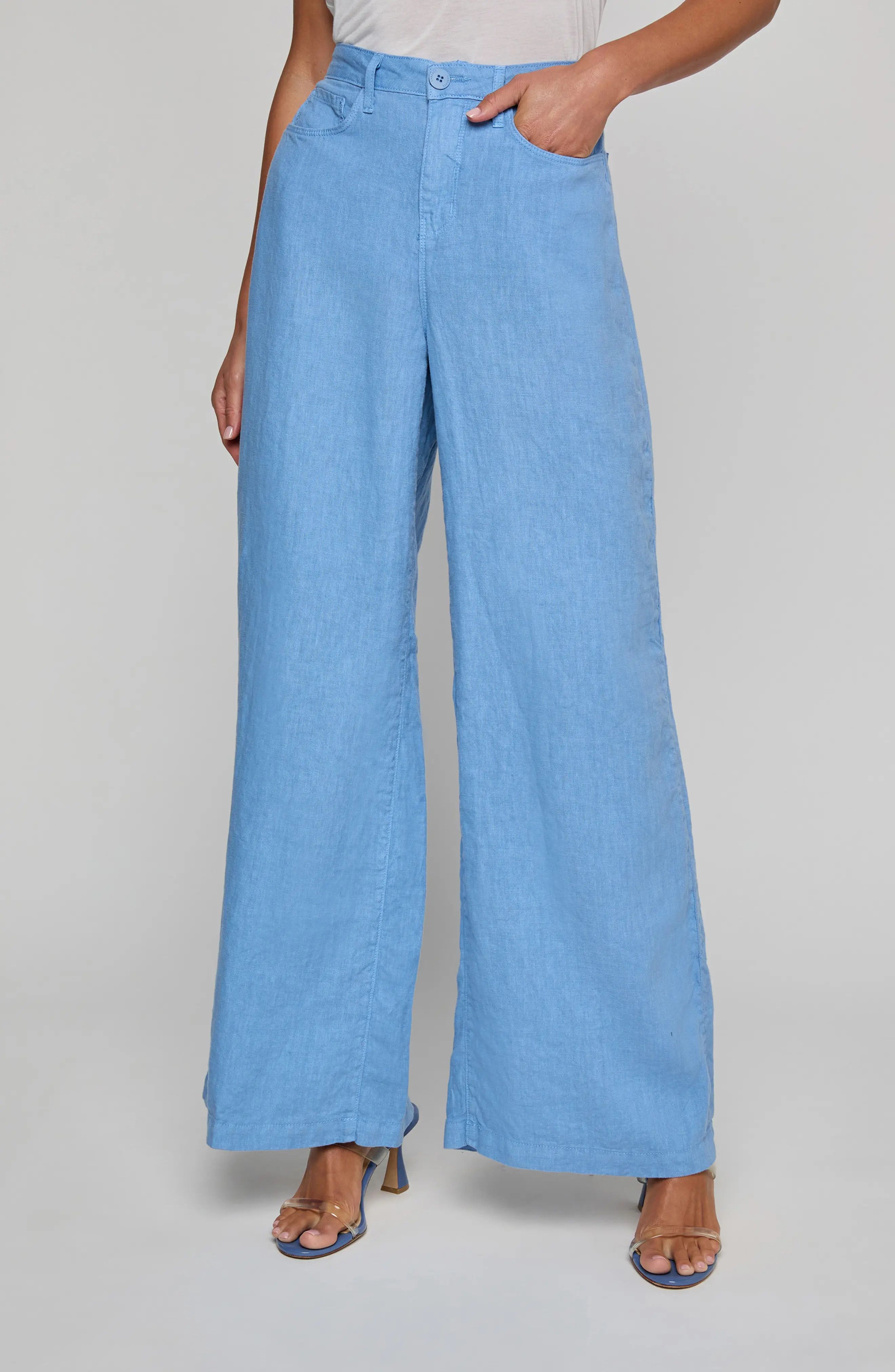 L'AGENCE Amara Wide Leg Linen Pants (Women) | Nordstrom | Nordstrom