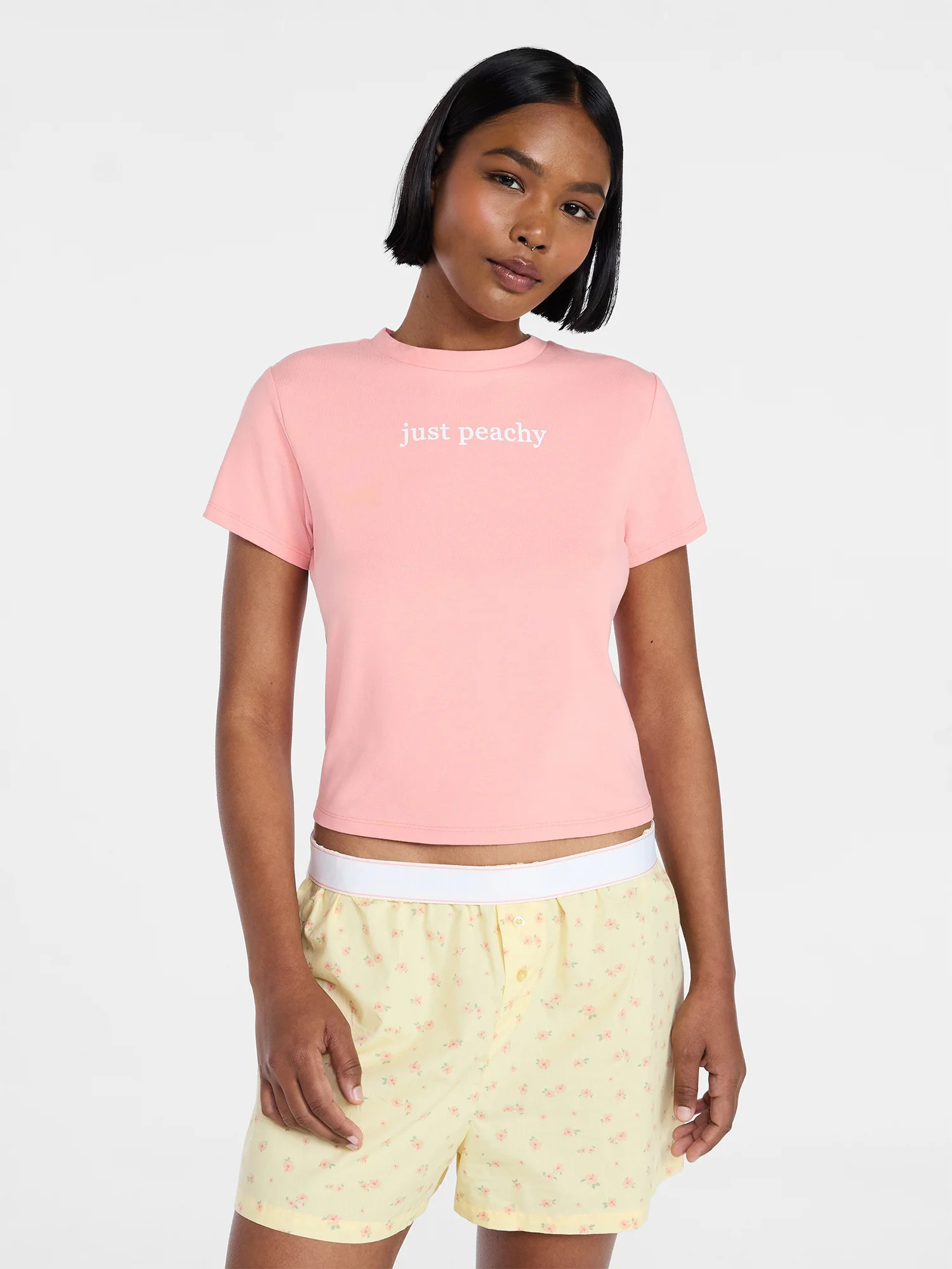No Boundaries Sleepwear Graphic Baby Tee, Women's XS-XXL | Walmart (US)