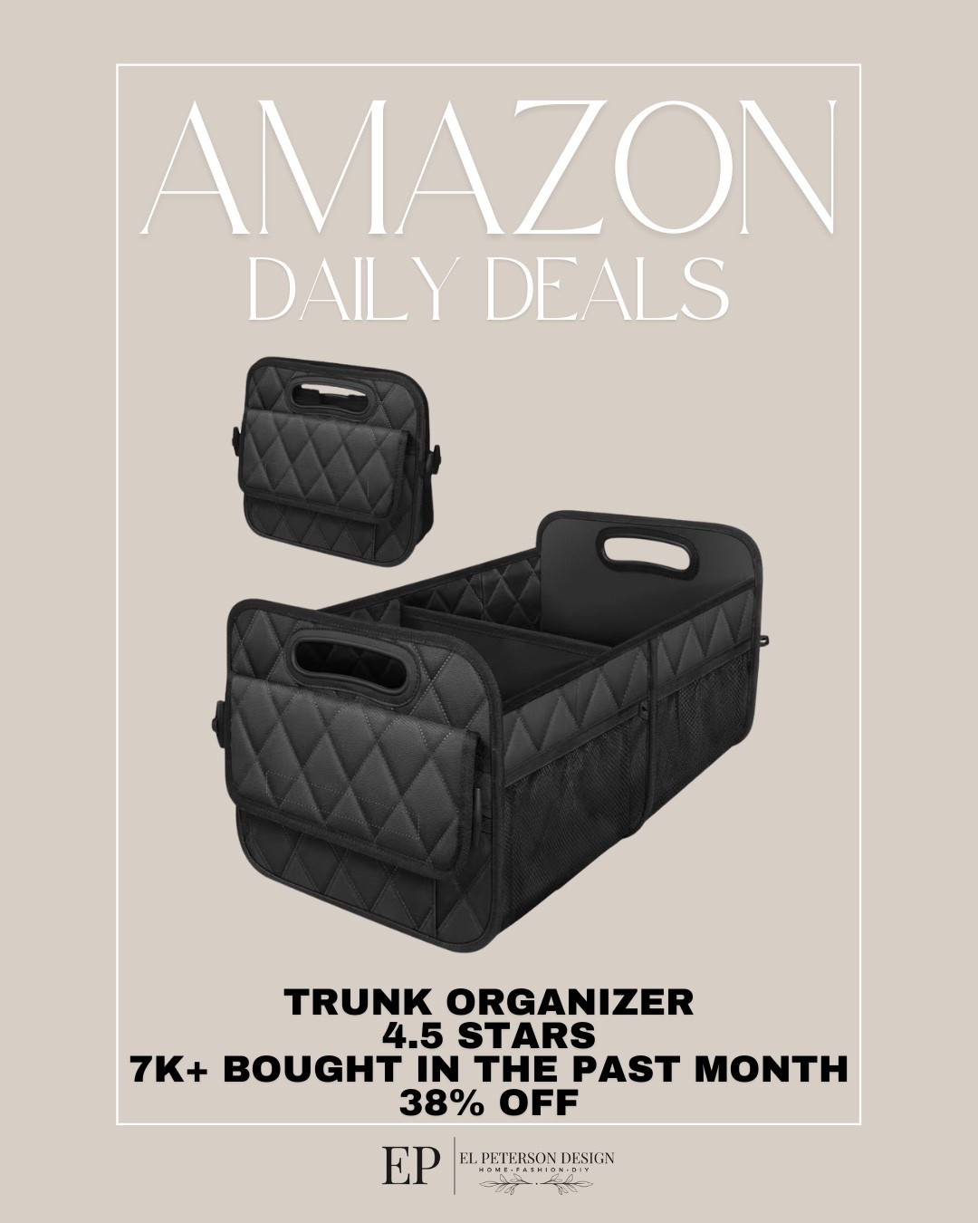 Amazon daily deals
Trunk organizer 

#LTKFindsUnder50 #LTKSaleAlert #LTKHome