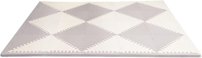 Skip Hop Baby Play Mat, Interlocking Foam Floor Tiles, 70" x 56", Playspot, Grey/Cream | Amazon (US)