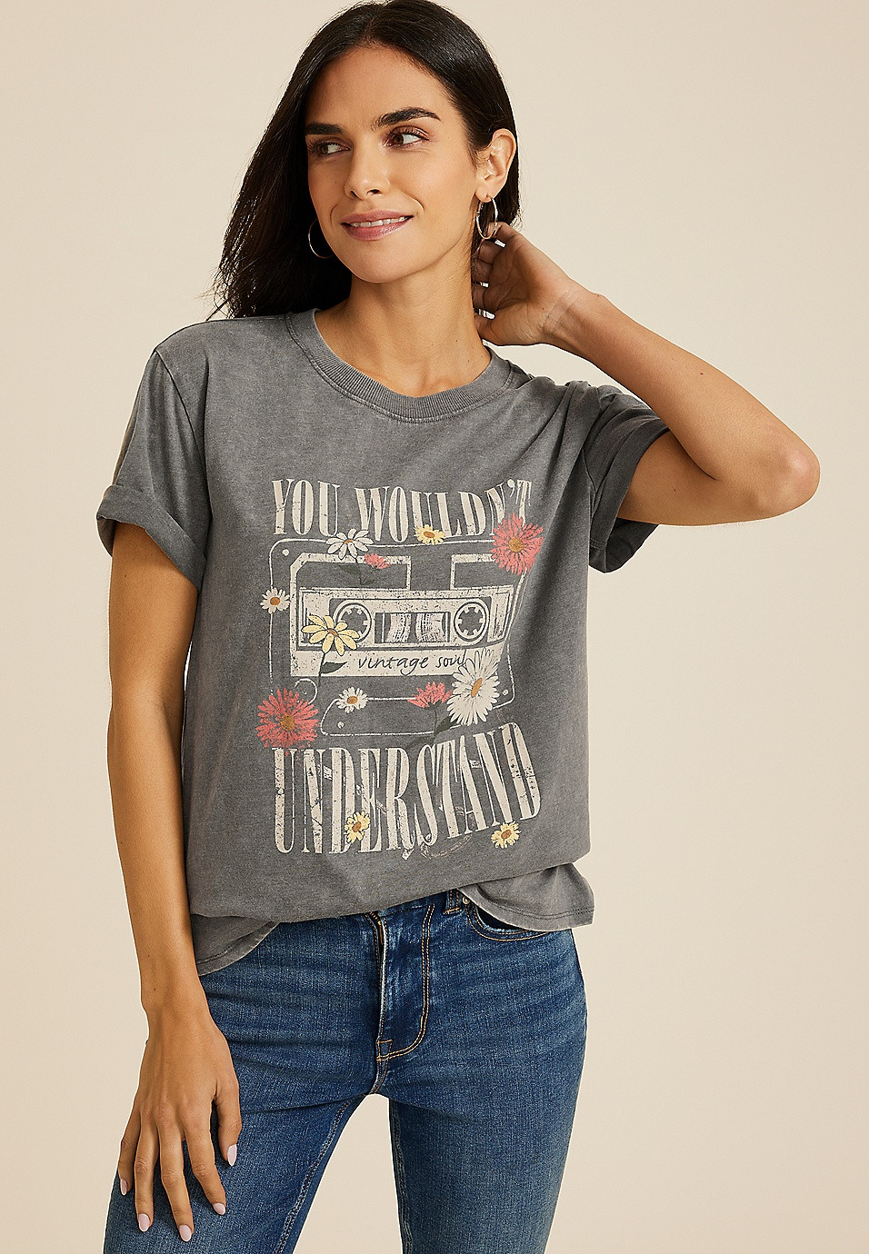 Vintage Soul Cassette Tape Oversized Fit Graphic Tee | Maurices