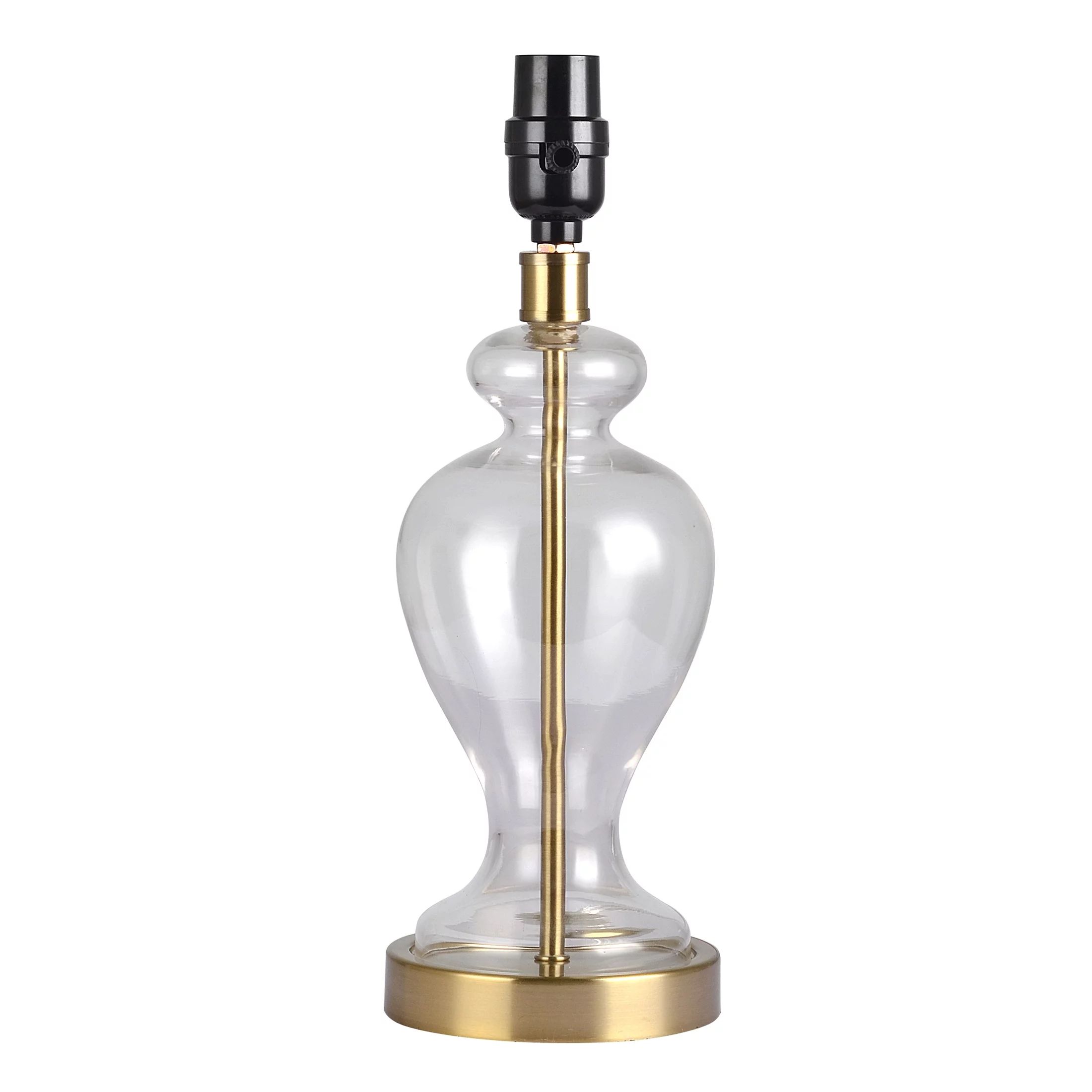 Simplee Adesso Brass and Clear Glass Table Lamp Base, 14"H, Transitional Styling, Adult Home Offi... | Walmart (US)