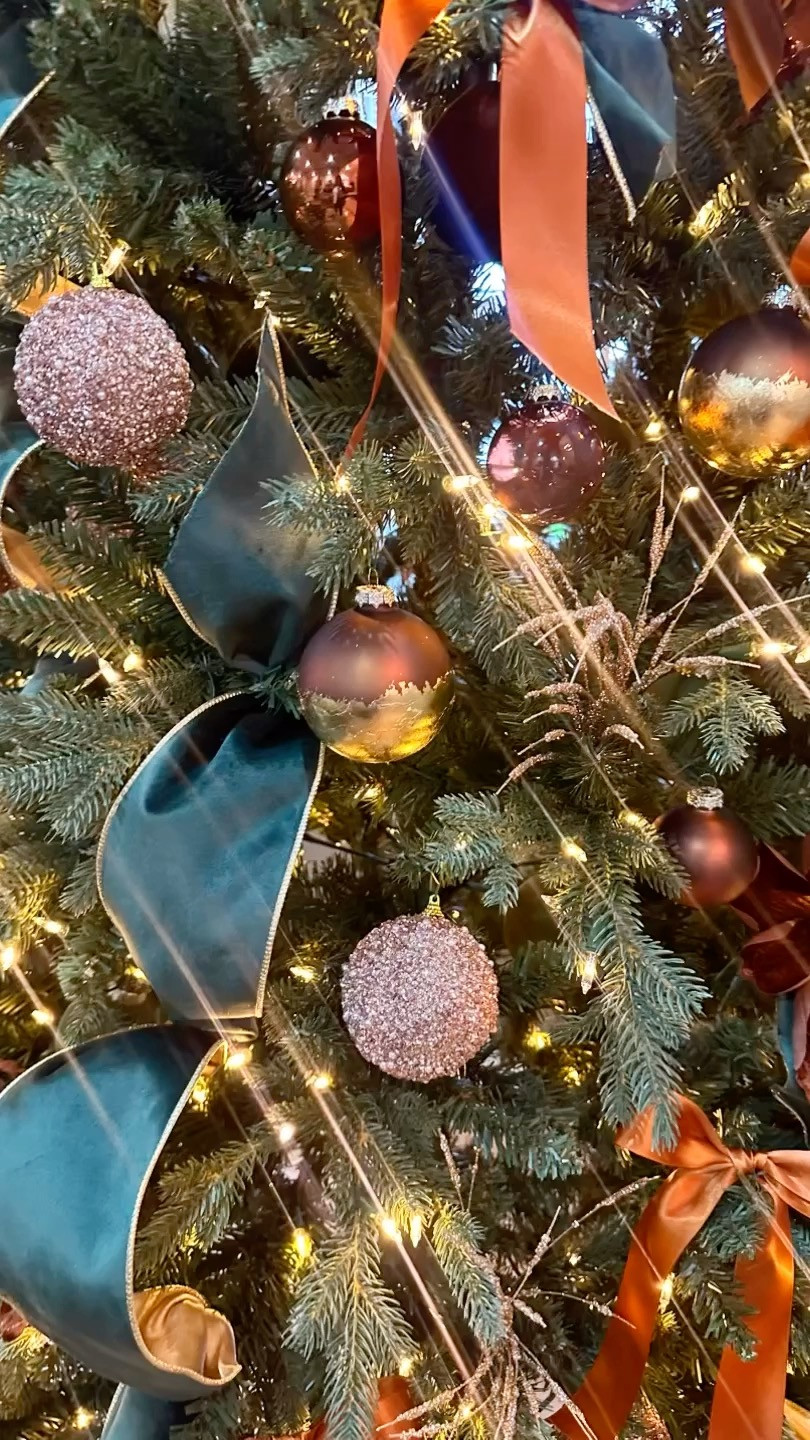 Christmas Tree Decor in Green, Bronze and Copper. All from Amazon 

 #LTKHoliday #LTKSeasonal #LTKHome