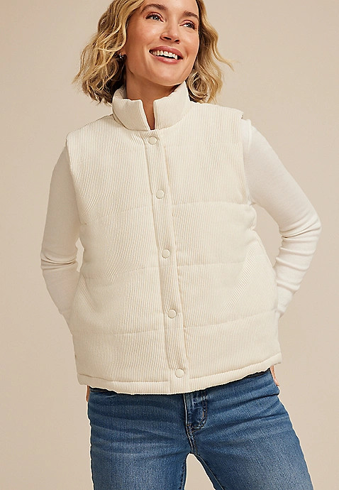 Corduroy Quilted Vest | Maurices