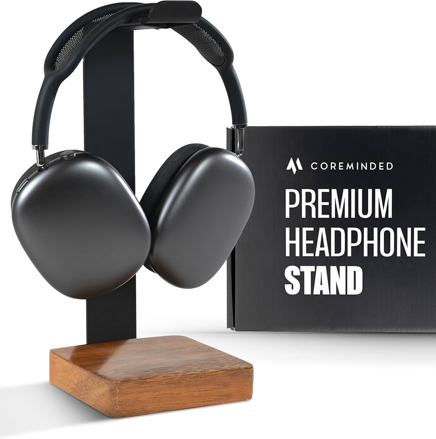 Universal Headphone Stand for Desk - Solid Wood Headset Stand for Desk - Heavy Duty Headphone Hol... | Amazon (US)