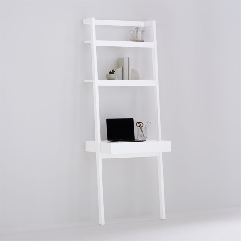 Sawyer White Desk + Reviews | Crate and Barrel | Crate & Barrel