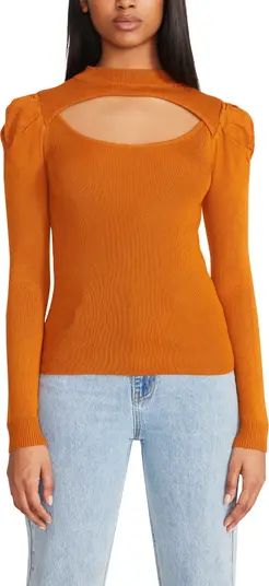 So Purrfect Cutout Puff Sleeve Sweater | Nordstrom