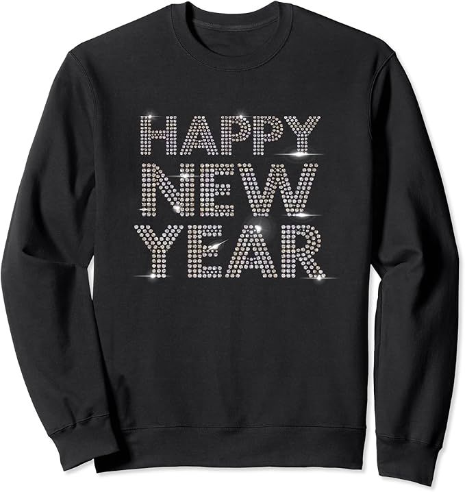 Bling Happy New Year - New Years Eve T Sweat Shirt | Amazon (US)