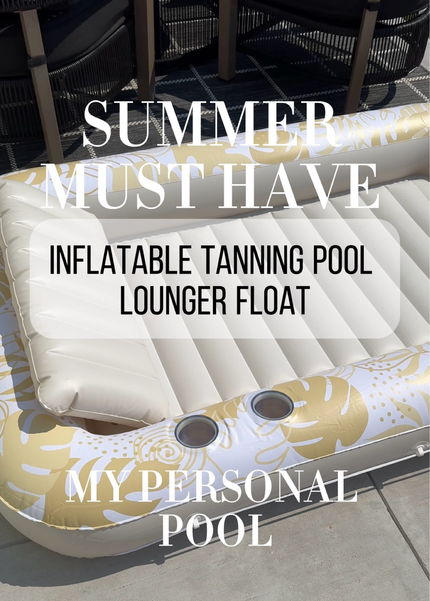 Inflatable Tanning Pool Lounger Float, Amazon outdoor, Amazon finds, pool

#LTKSummerSales #LTKxNSale #LTKSeasonal