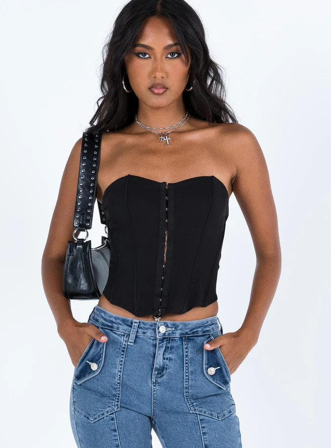 Archer Corset Top Black | Princess Polly US
