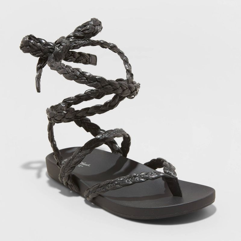Women's Ria Raffia Lace-Up Sandals - Universal Thread™ | Target