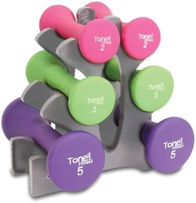 Tone Fitness 20-Pound Hourglass Dumbbell Set | Weight Set | Amazon (US)