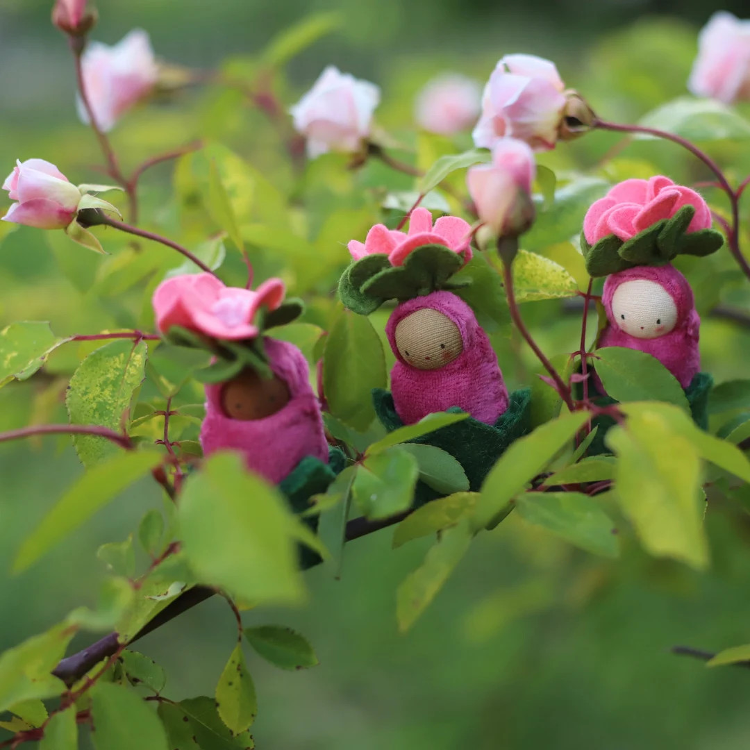 Rosebud Baby Doll // Waldorf Toy // Flower Puppet // Nature Table // Stocking Stuffer // Children... | Etsy (US)