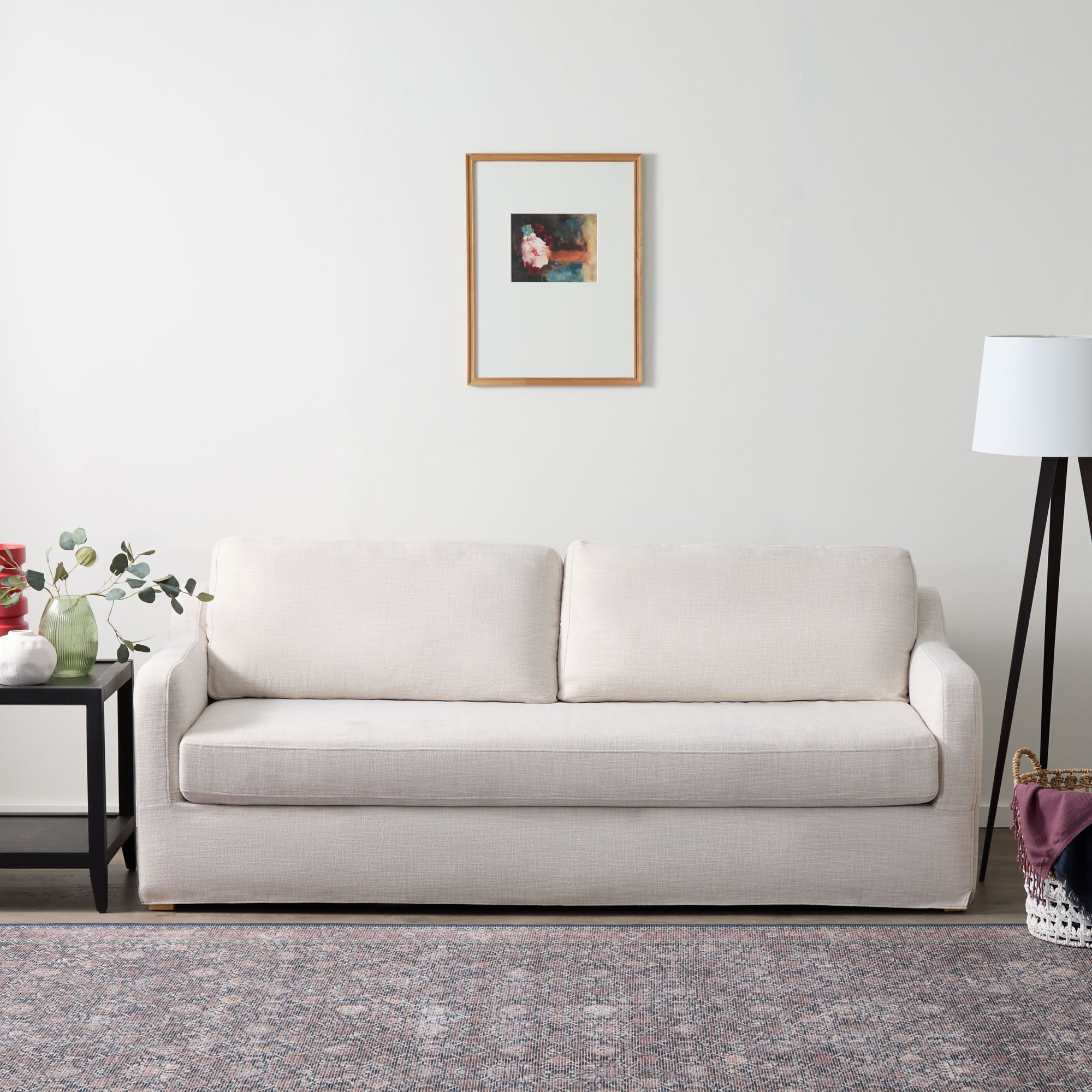 Mayview Alex Slipcover Sofa, Cream - Walmart.com | Walmart (US)