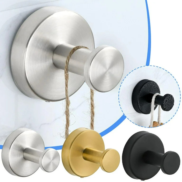 GHYJPAJK Strong Vacuum Suction Cup Hook Shower Towel Holder Hooks for Bathroom | Walmart (US)