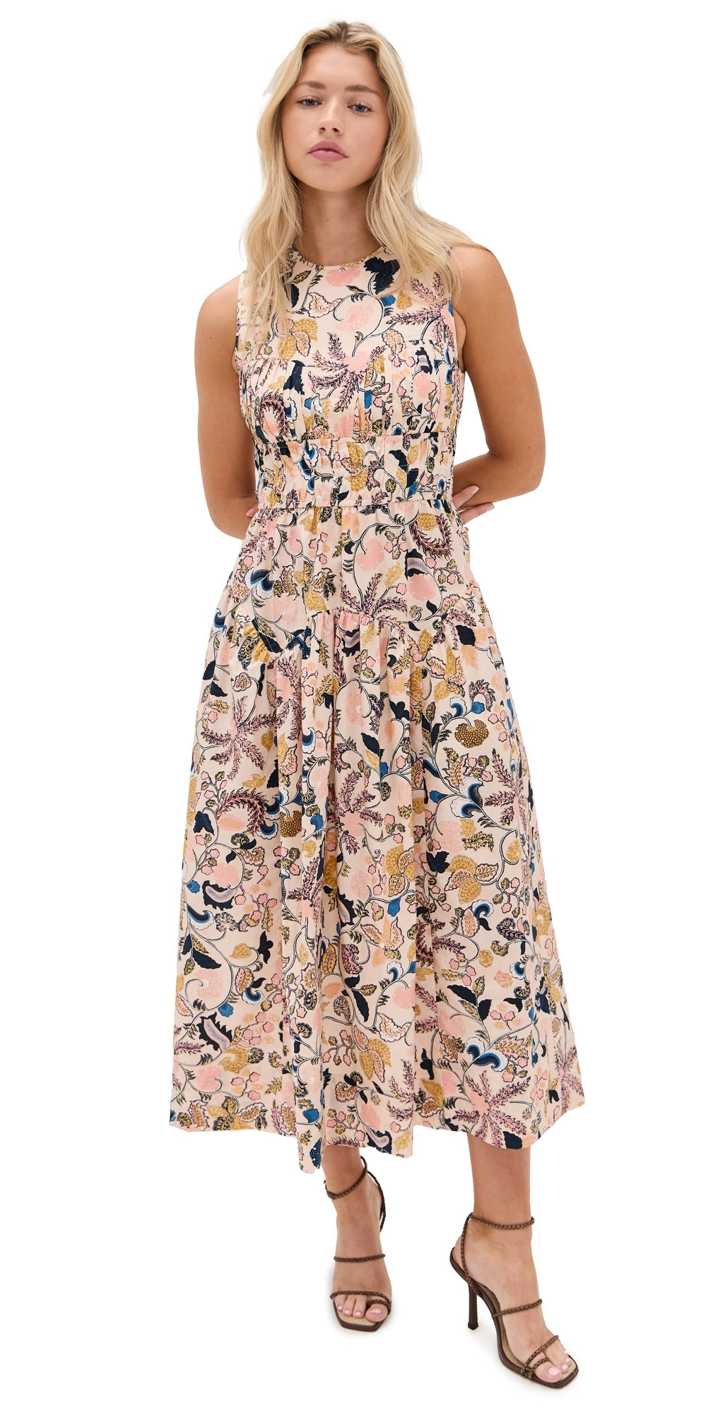 Ulla Johnson Elenora Sleeveless Midi Dress Magnolia 14 | Shopbop