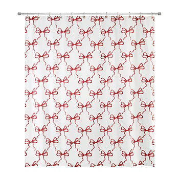 new!Avanti Christmas Bows Shower Curtain | JCPenney