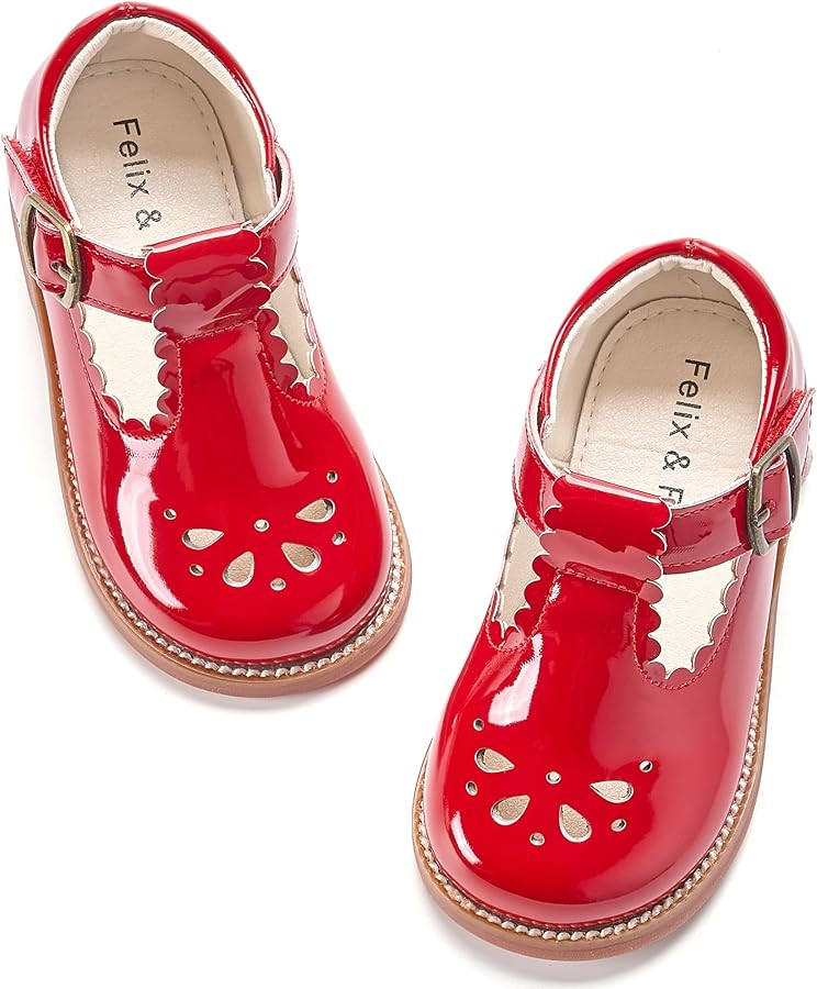 Felix & Flora Toddler Little Girl Mary Jane Dress Shoes - Ballet Flats for Girl Party School Shoe... | Amazon (US)