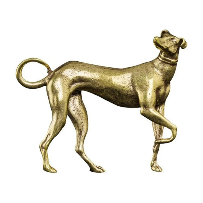 Vintage Chinese Zodiacs Dog Miniature Figurine Ornament in Solid Brass for Home and Office Deskto... | Walmart (US)