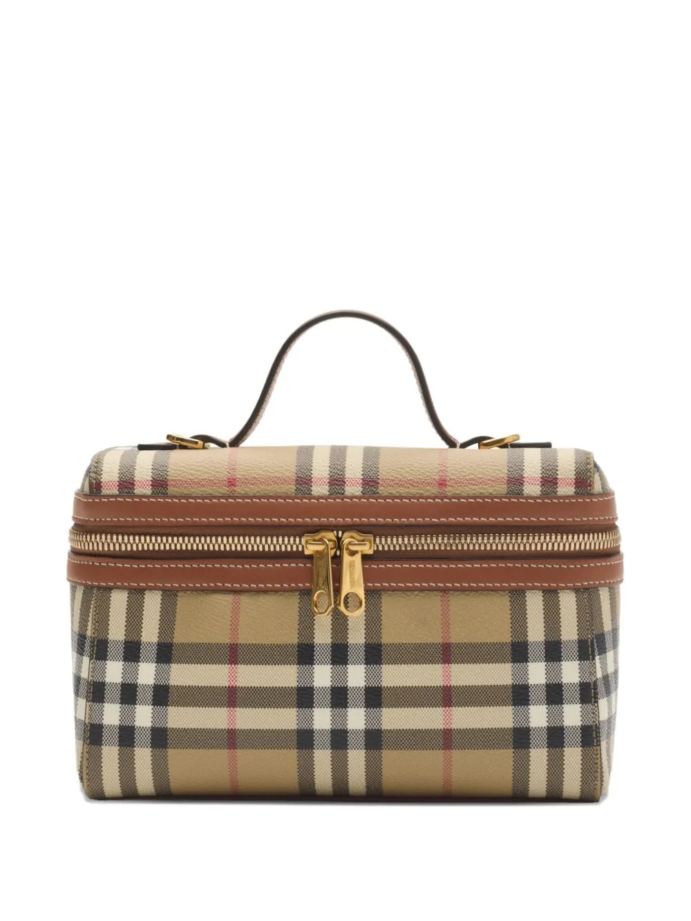Burberry Mini Check Vanity Cross Body Bag | Neutrals | FARFETCH | Farfetch Global