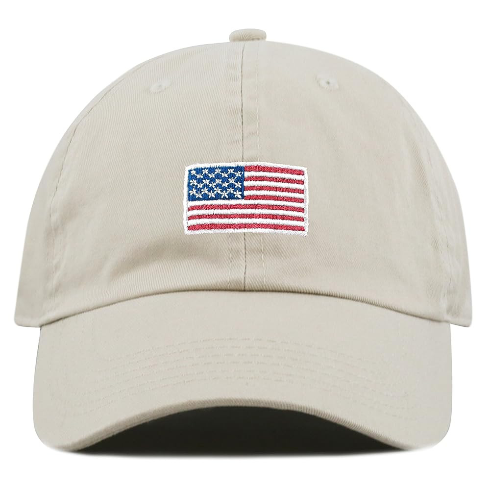USA Flag & Embroidery Premium 100% Cotton Low Profile Adjustable Baseball Dad Cap | Amazon (US)
